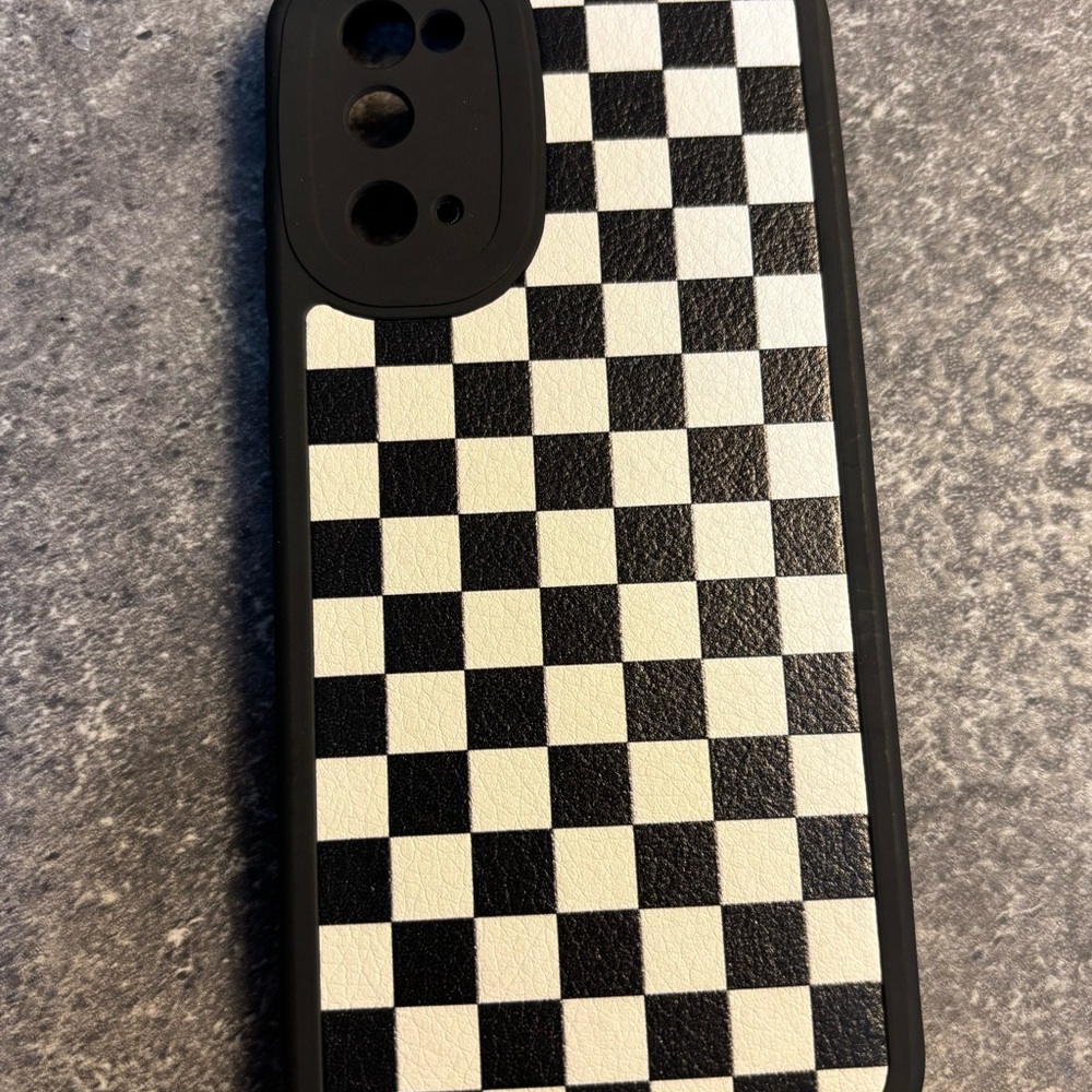Black and White Checkerboard iPhone Case